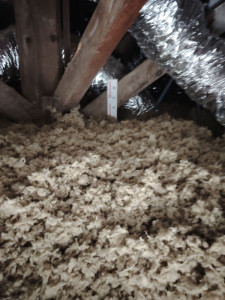 Photo de galerie - Isolation les combles avec laine de verre soufflé 