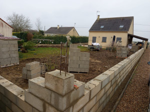 Photo de galerie - Mur/muret en parpaing 