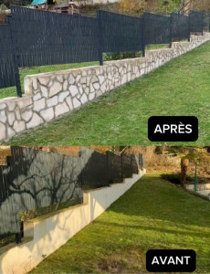 Photo de galerie - Pose Pierres de parement 