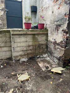 Photo de galerie - Preparation d’une terrasse suspendue 