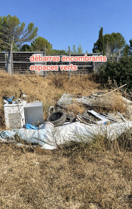 Photo de galerie - Avant débarras d'encombrants et entretien d'espaces verts 