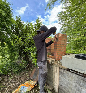 Photo de galerie - Rénovation barbecue maçonner