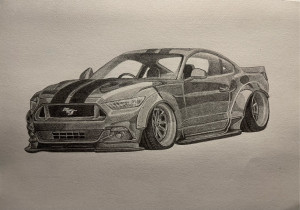 Photo de galerie - Je dessine à la main le véhicule de votre choix à partir d’une simple photo. 