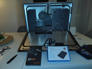 Photo de galerie - Remplacement disque dur par Ssd sur iMqc