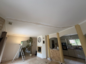 Photo de galerie - Réparation de fissures plafond avant la mise en peinture