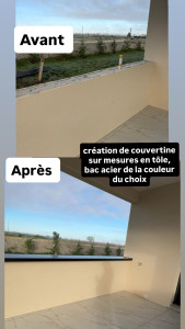 Photo de galerie - Création de Couvertine sur mesure en tôle bac acier de la couleur du foie