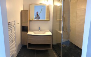 Photo de galerie - Pose d’une douche italienne, lavabo, y compris carrelage 