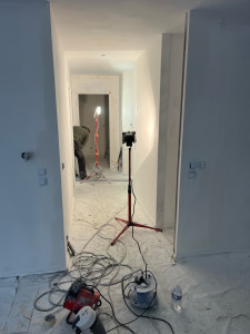 Photo de galerie - Juint calico lissage ponçage peinture finition 