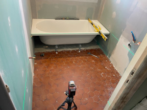 Photo de galerie - Re faire salle de bain de AaZ plomberie placo électricité Carrlage    