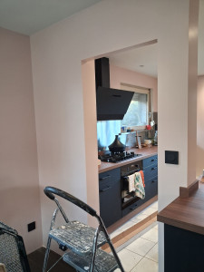 Photo de galerie - Pose d'une porte verre coulissante (avant)
