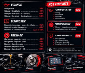 Photo de galerie - Nos tarifs 