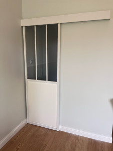 Photo de galerie - Pose de porte intérieur coulissante 