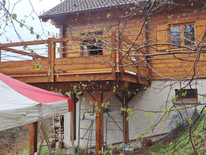 Photo de galerie - Réalisation d une terrasse bois sur poteaux 