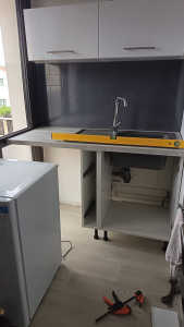 Photo de galerie - Pose de Cuisine d'appartement.