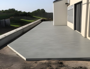 Photo de galerie - Création d’une terrasse extérieure , avec une finition soigné pour la pose du futur carrelage 