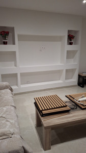 Photo de galerie - Réalisation meuble tv placo