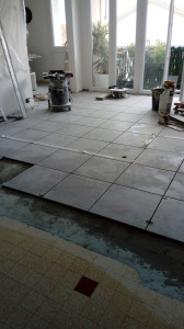 Photo de galerie - Pose carrelage salon