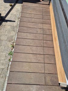 Photo de galerie - Pose de terrasse et création d une trappe de visite 