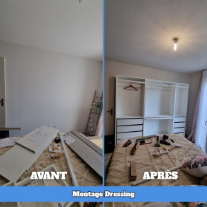 Photo de galerie - Montage Dressing Pax IKEA