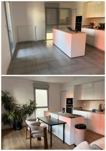 Photo de galerie - Pose de 45 m2 de sol PVC