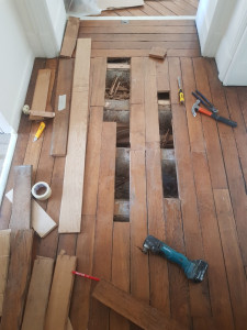 Photo de galerie - Pose de parquet - Revêtement de sol