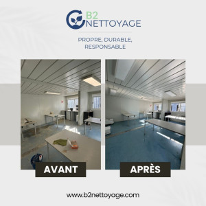 Photo de galerie - Avant/après d'un nettoyage de locaux 
