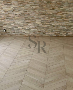 Photo de galerie - ✨ Tradition & modernité réunies ✨ Murs en pierre de parement ? + sol en carrelage imitation parquet ? = un intérieur chaleureux et unique ? 