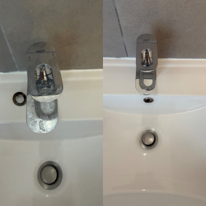 Photo de galerie - Avant Après évier de salle de bain 