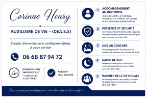 Photo de galerie - Aide dans les gestes du quotidien, présence et compagnie, activités adaptées, promenades et sorties selon les besoins.
