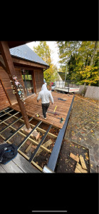 Photo de galerie - Remise en état et reconstruction d’une terrasse bois 