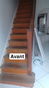 Photo de galerie - Remise en état d'un escalier 
( Renovation)