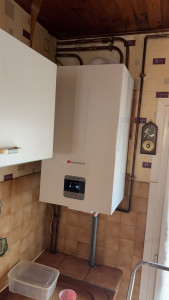 Photo de galerie - Pose chaudière a condensation 