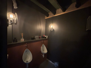 Photo de galerie - Ponçage impression et 2 couches de peinture gris foncé et terra cotta