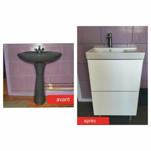 Photo de galerie - Remplacement lavabo