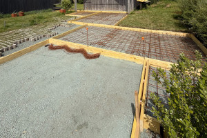 Photo de galerie - Coffrage pour béton décoratif.