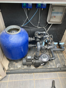 Photo de galerie - Changement sable pour du verre 