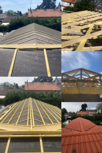 Photo de galerie - Voici une de nos réalisation, une réfection de charpente et couverture pour finir.