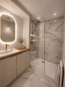 Photo de galerie - Salle de bain rénovée a neuf, clefs en main 