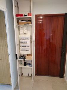 Photo de galerie - Pose d 'un tableau électrique 18 modules 4 rangés