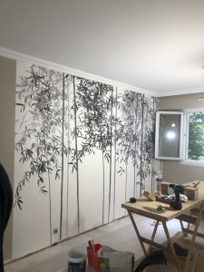 Photo de galerie - Pose de revêtement mural 