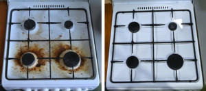Photo de galerie - Récurage gaziniere, résultat impeccable 