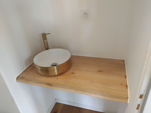 Photo de galerie - Plan de travail vasque mitigeur 