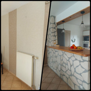 Photo de galerie - Avant et après ouverture sur cuisine. 