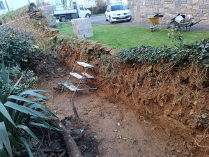 Photo de galerie - Après nettoyage au pied du mur 