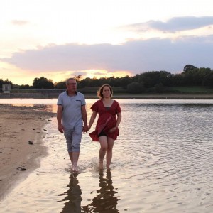 Photo de galerie - Shooting grossesse en extérieur, coucher de soleil