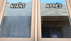 Photo de galerie - Lavage de vitres calcaire