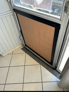 Photo de galerie - Mise en sécurité après effraction. 