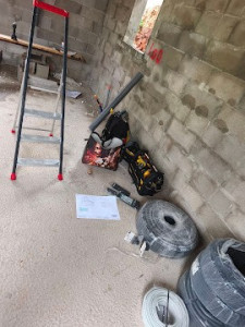 Photo de galerie - Tirage de câble d'une maison neuve