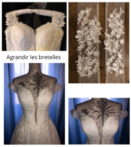 Photo de galerie - Agrandir les bretelles d’une robe de mariée grâce au voile 