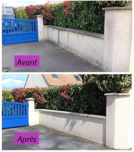 Photo de galerie - Avan apre sur un petit muret très bon résultat en 20 minutes ,apre application du dalep 